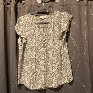 Loft ruffle sleeve blouse